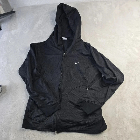 Nike Jackets & Blazers - Nike Sphere Black Jacket Full Zip Sz Med Womens